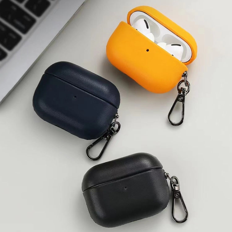 For Apple AirPods Pro PU Leather Wireless Bluetooth Earphone Protective Case(Brown) - For AirPods Pro by PMC Jewellery | Online Shopping South Africa | PMC Jewellery | Buy Now Pay Later Mobicred