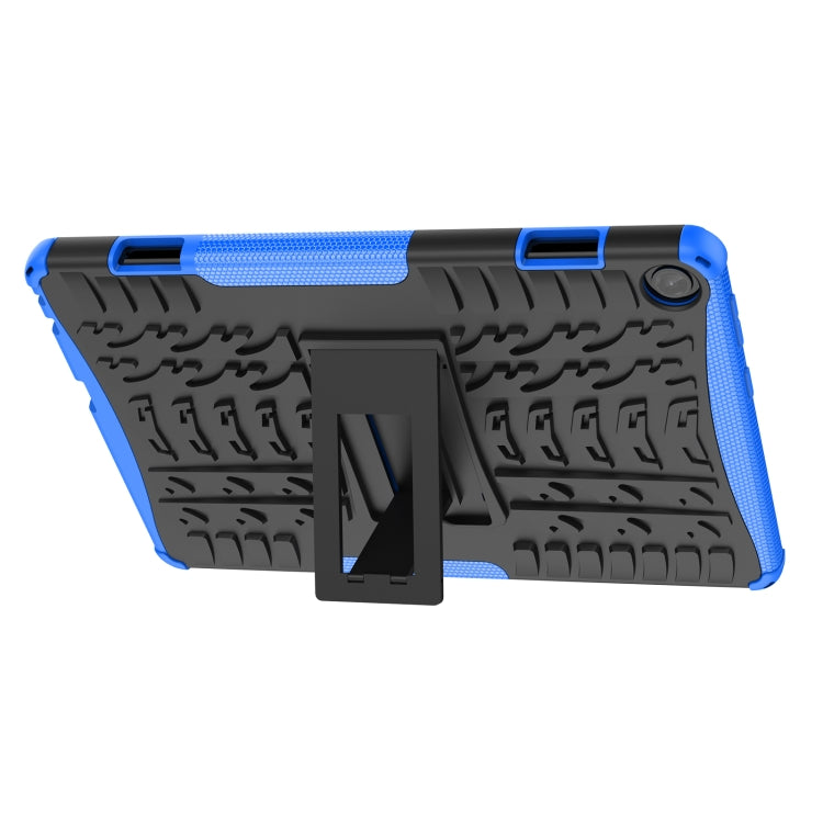 For Lenovo Tab M10 3rd Gen Tire Texture TPU + PC Tablet Case with Holder(Blue) - Lenovo by PMC TechLife | Online Shopping South Africa | PMC TechLife | Buy Now Pay Later Mobicred