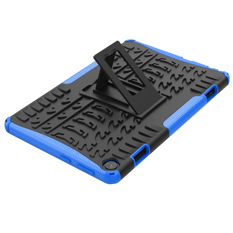 For Lenovo Tab M10 3rd Gen Tire Texture TPU + PC Tablet Case with Holder(Blue) - Lenovo by PMC TechLife | Online Shopping South Africa | PMC TechLife | Buy Now Pay Later Mobicred