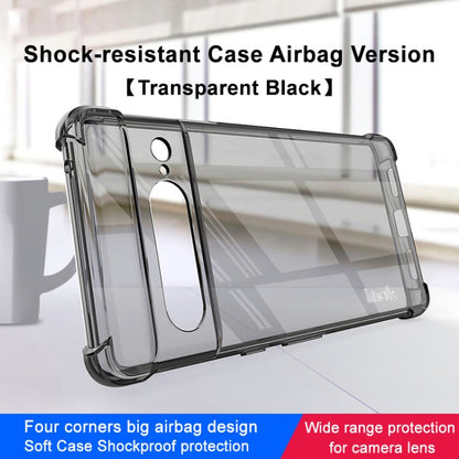 For Google Pixel 7 Pro imak Shockproof Airbag TPU Phone Case(Transparent Black) - Google Cases by imak | Online Shopping South Africa | PMC Jewellery