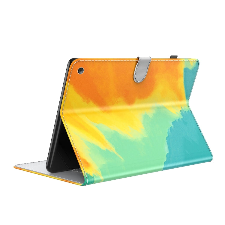 For Amazon Kindle Fire 7 2022 Watercolor Pattern Flip Leather Tablet Case(Autumn Leaves) - Amazon by PMC TechLife | Online Shopping South Africa | PMC TechLife | Buy Now Pay Later Mobicred