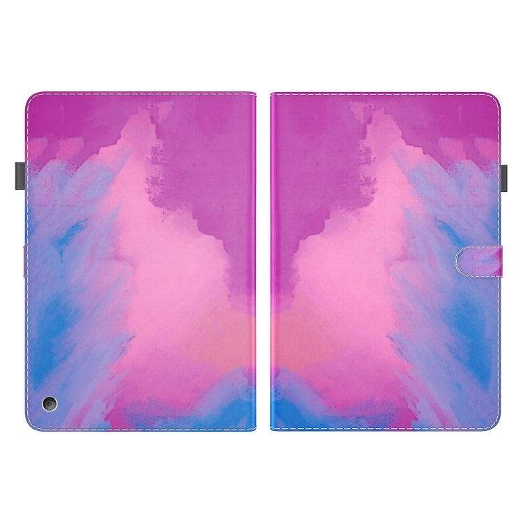 For Amazon Kindle Fire 7 2022 Watercolor Pattern Flip Leather Tablet Case(Purple Red) - Amazon by PMC TechLife | Online Shopping South Africa | PMC TechLife | Buy Now Pay Later Mobicred