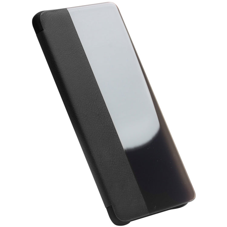 For Huawei P30 Pro QIALINO Genuine Leather Side Window View Smart Phone Case(Black) - free shipping - PMC TechLife - Order now!