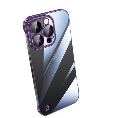 For iPhone 12 Pro Max Electroplating Frameless Clear PC Phone Case(Purple) - iPhone 12 Pro Max Cases by PMC Jewellery | Online Shopping South Africa | PMC Jewellery | Buy Now Pay Later Mobicred