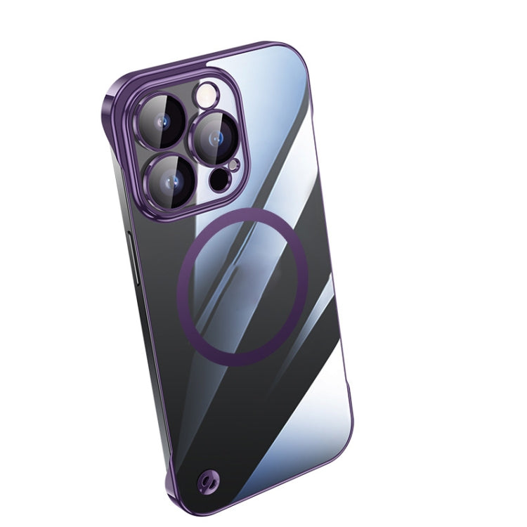 For iPhone 12 Pro Electroplating Frameless Magsafe Magnetic PC Phone Case(Deep Purple) - iPhone 12 / 12 Pro Cases by PMC Jewellery | Online Shopping South Africa | PMC Jewellery | Buy Now Pay Later Mobicred