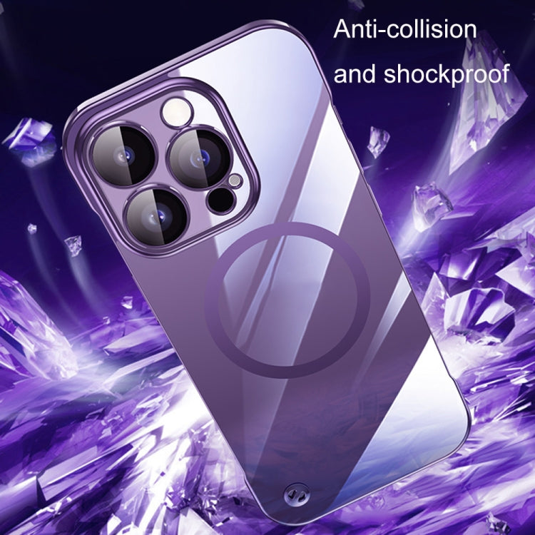 For iPhone 12 Pro Max Electroplating Frameless Magsafe Magnetic PC Phone Case(Deep Purple) - iPhone 12 Pro Max Cases by PMC Jewellery | Online Shopping South Africa | PMC Jewellery | Buy Now Pay Later Mobicred