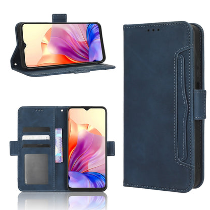 For Blackview OSCAL C80 Skin Feel Calf Texture Card Slots Leather Phone Case(Blue) - More Brand by PMC Jewellery | Online Shopping South Africa | PMC Jewellery | Buy Now Pay Later Mobicred