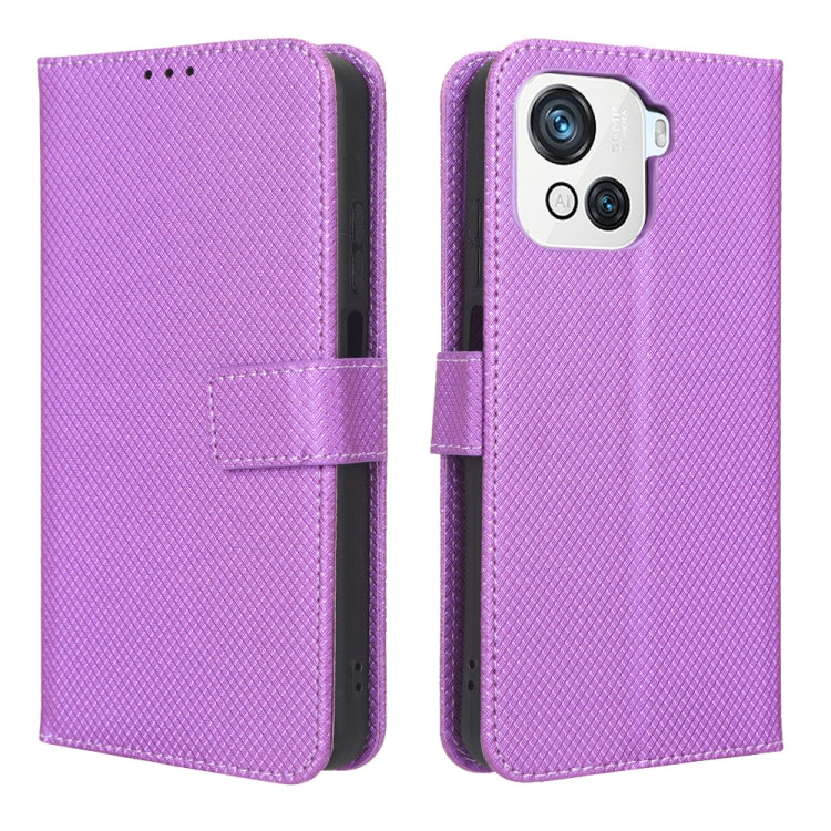 For Blackview OSCAL C80 Diamond Texture Leather Phone Case(Purple) - More Brand by PMC TechLife | Online Shopping South Africa | PMC TechLife | Buy Now Pay Later Mobicred