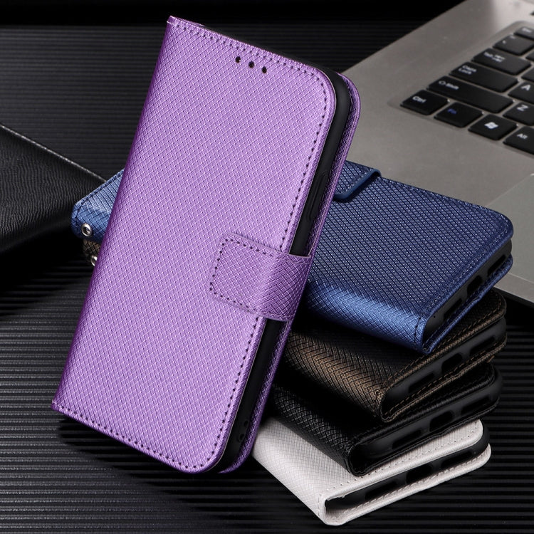 For Blackview OSCAL C80 Diamond Texture Leather Phone Case(White) - More Brand by PMC TechLife | Online Shopping South Africa | PMC TechLife