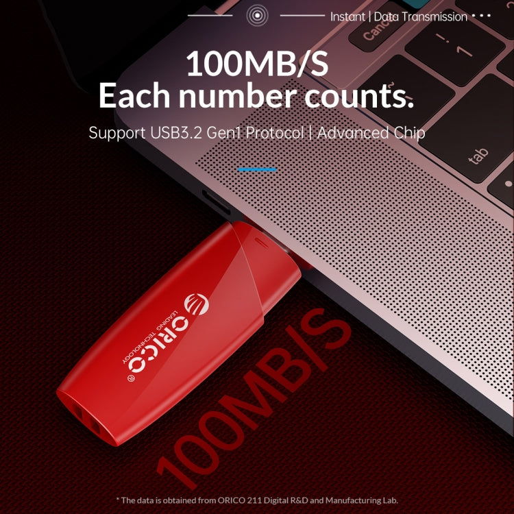ORCIO USB3.0 U Disk Drive, Read: 100MB/s, Write: 15MB/s, Memory:256GB, Port:USB-A(Red) - free shipping - PMC Jewellery - Order now!
