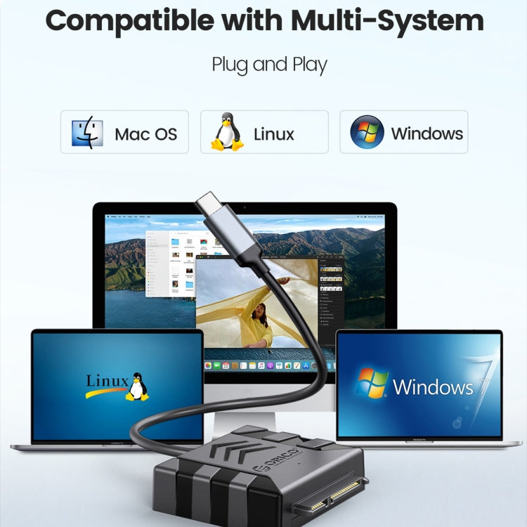 ORICO UTS1 Type-C / USB-C USB 3.0 2.5-inch SATA HDD Adapter with Silicone Case, Cable Length:0.5m - free shipping - PMC Jewellery - Order now!