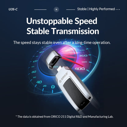 ORICO USB Flash Drive, Read: 260MB/s, Write: 70MB/s, Memory:128GB, Port:USB-A(Silver) - USB Flash Drives by ORICO | Online Shopping South Africa | PMC Jewellery | Buy Now Pay Later Mobicred