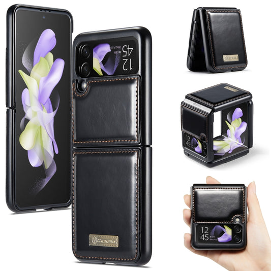 For Samsung Galaxy Z Flip4 CaseMe 003 Crazy Horse Texture Leather Phone Case(Black) - Galaxy Z Flip4 5G Cases by CaseMe | Online Shopping South Africa | PMC Jewellery | Buy Now Pay Later Mobicred