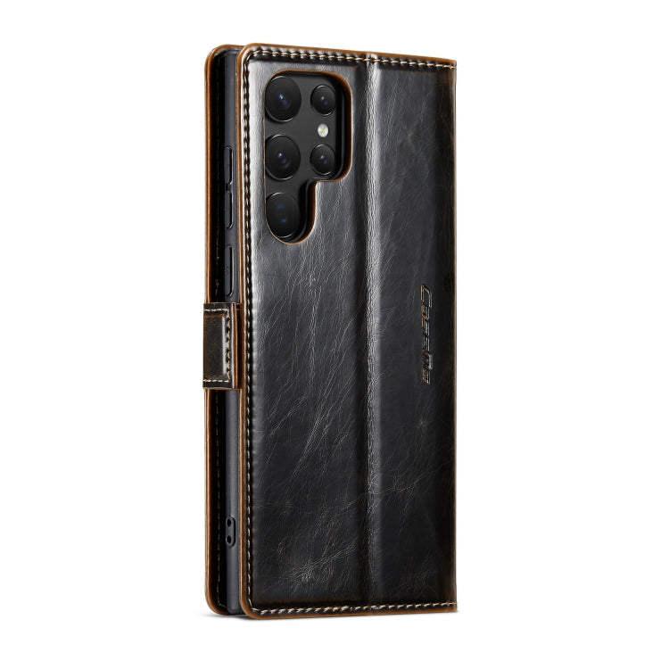 For Samsung Galaxy S22 Ultra 5G CaseMe 003 Crazy Horse Texture Leather Phone Case(Coffee) - Galaxy S22 Ultra 5G Cases by CaseMe | Online Shopping South Africa | PMC Jewellery | Buy Now Pay Later Mobicred