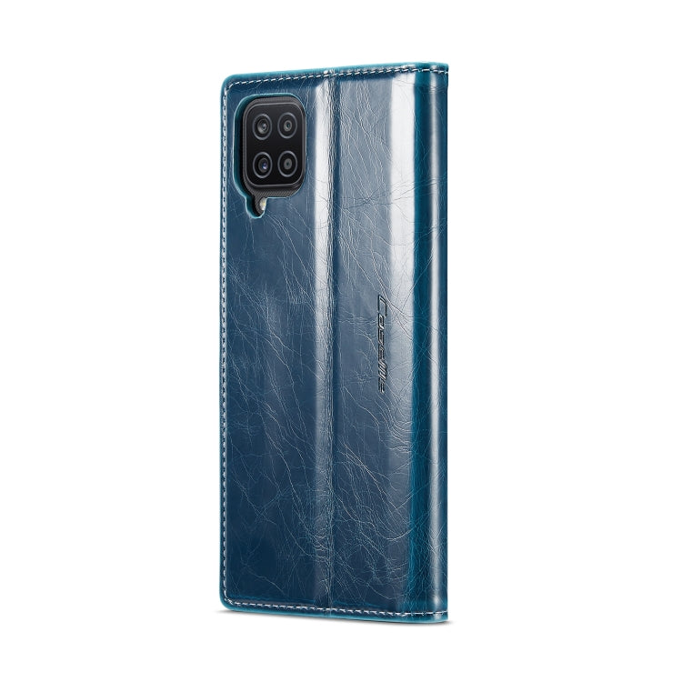 For Samsung Galaxy A12 CaseMe 003 Crazy Horse Texture Leather Phone Case(Blue) - Galaxy Phone Cases by CaseMe | Online Shopping South Africa | PMC Jewellery | Buy Now Pay Later Mobicred