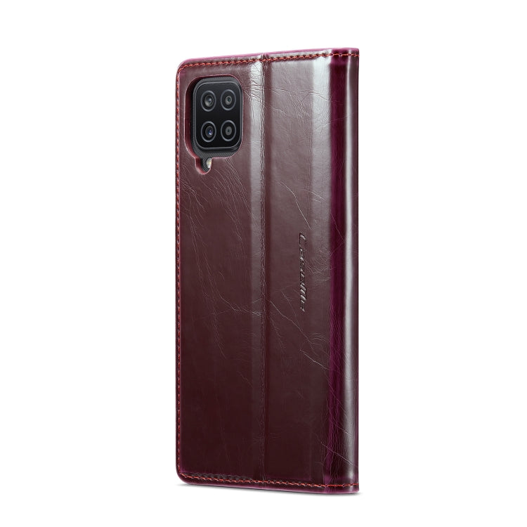 For Samsung Galaxy A12 CaseMe 003 Crazy Horse Texture Leather Phone Case(Red) - Galaxy Phone Cases by CaseMe | Online Shopping South Africa | PMC Jewellery | Buy Now Pay Later Mobicred