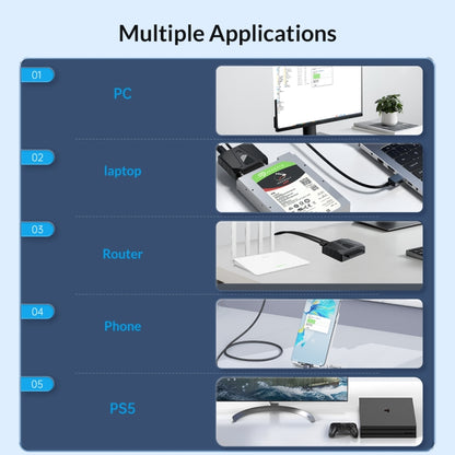 ORICO UTS2 USB 3.0 2.5-inch SATA HDD Adapter with 12V 2A Power Adapter, Cable Length:1m(AU Plug) - USB to IDE / SATA by ORICO | Online Shopping South Africa | PMC Jewellery | Buy Now Pay Later Mobicred