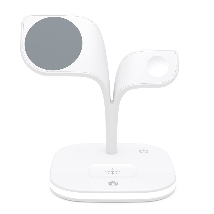 YM-UD22 15W 5 in 1 Magnetic Wireless Charger with Stand Function(White) - free shipping - PMC Jewellery - Order now!