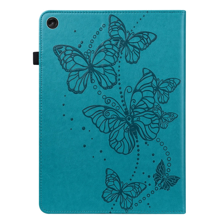 For Lenovo Tab M10 3rd Gen Embossed Butterfly Pattern Leather Tablet Case(Blue) - Lenovo by PMC TechLife | Online Shopping South Africa | PMC TechLife | Buy Now Pay Later Mobicred