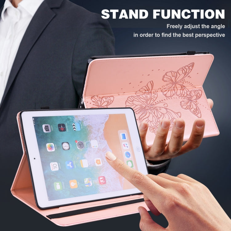 For OPPO Pad Air 2022 Embossed Butterfly Pattern Leather Tablet Case(Pink) - OPPO by PMC TechLife | Online Shopping South Africa | PMC TechLife | Buy Now Pay Later Mobicred