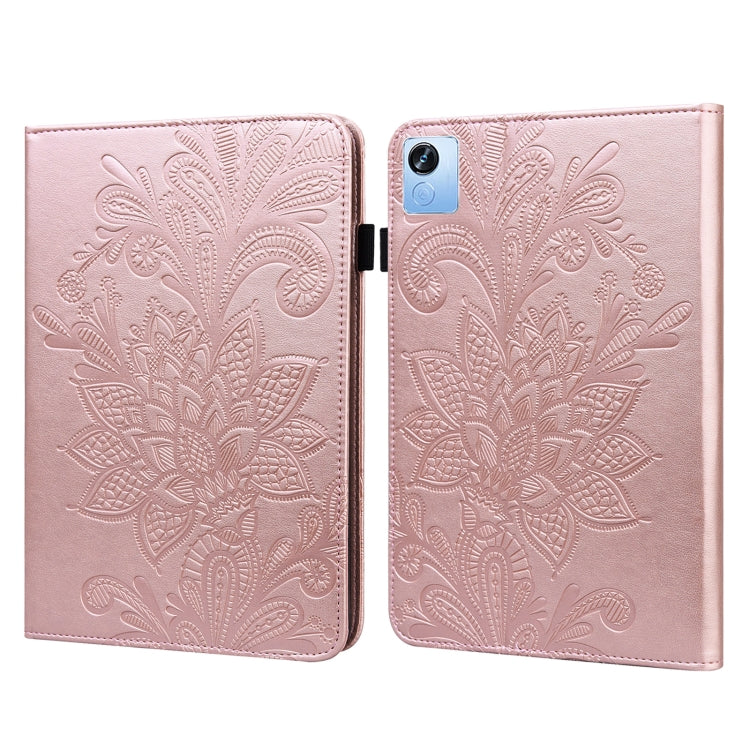 For Realme Pad X Lace Flower Embossing Pattern Leather Tablet Case(Pink) - Realme by PMC TechLife | Online Shopping South Africa | PMC TechLife | Buy Now Pay Later Mobicred