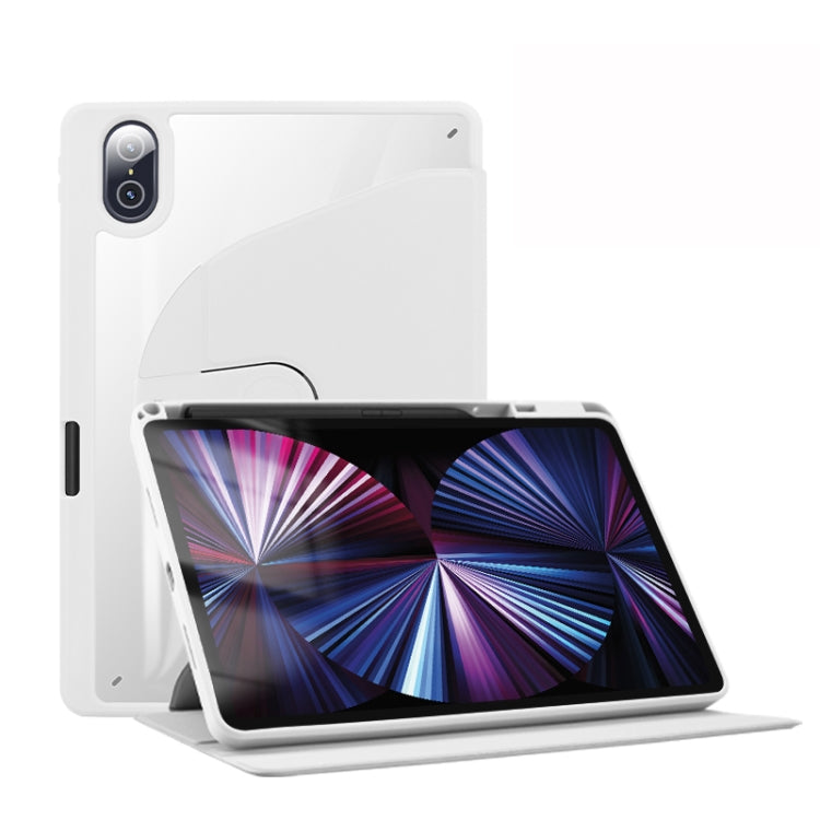 For Honor Tablet V7 Pro Acrylic 360 Degree Rotation Holder Tablet Leather Case(Grey) - Honor by PMC TechLife | Online Shopping South Africa | PMC TechLife | Buy Now Pay Later Mobicred