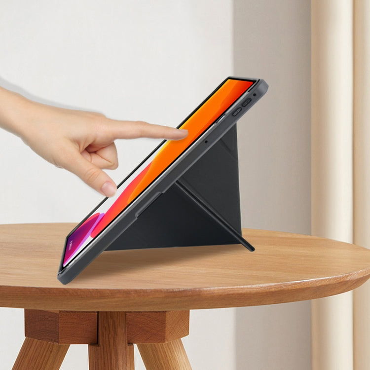 For OPPO Pad Air 10.3 2022 Acrylic 2 in 1 Y-fold Smart Leather Tablet Case(Grey) - OPPO by PMC TechLife | Online Shopping South Africa | PMC TechLife | Buy Now Pay Later Mobicred
