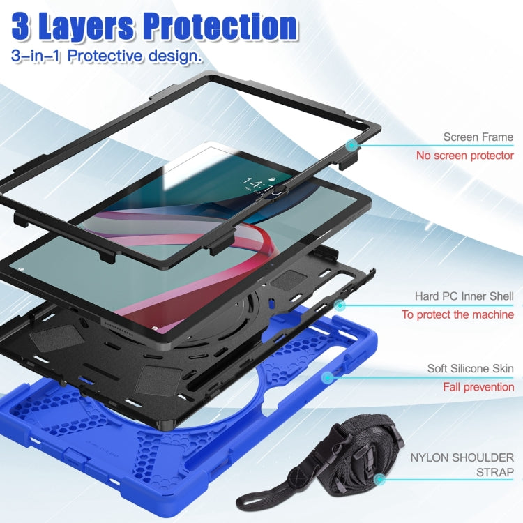 For Lenovo Pad Pro 2022 11.2 inch Silicone + PC Protective Tablet Case(Blue) - Lenovo by PMC TechLife | Online Shopping South Africa | PMC TechLife | Buy Now Pay Later Mobicred