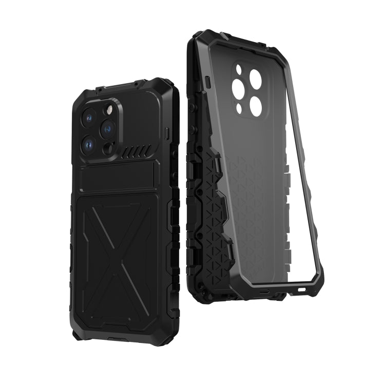 For iPhone 14 Pro R-JUST Life Waterproof Dustproof Shockproof Phone Case(Black) - iPhone 14 Pro Cases by R-JUST | Online Shopping South Africa | PMC Jewellery | Buy Now Pay Later Mobicred