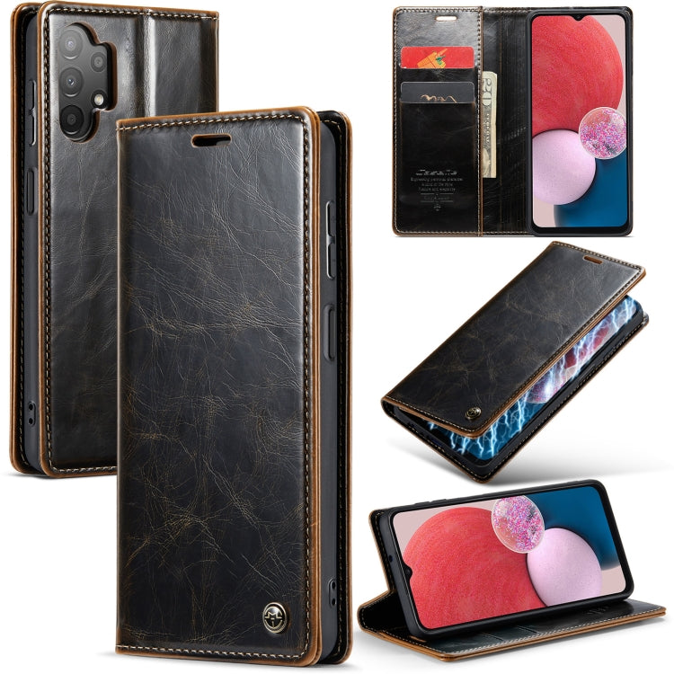 For Samsung Galaxy A13 4G/A13 5G/A04S/A04/M13 5G CaseMe 003 Crazy Horse Texture Leather Phone Case(Coffee) - Galaxy Phone Cases by CaseMe | Online Shopping South Africa | PMC Jewellery | Buy Now Pay Later Mobicred