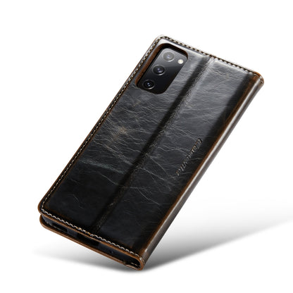 For Samsung Galaxy S20 FE CaseMe 003 Crazy Horse Texture Leather Phone Case(Coffee) - Galaxy Phone Cases by CaseMe | Online Shopping South Africa | PMC Jewellery | Buy Now Pay Later Mobicred