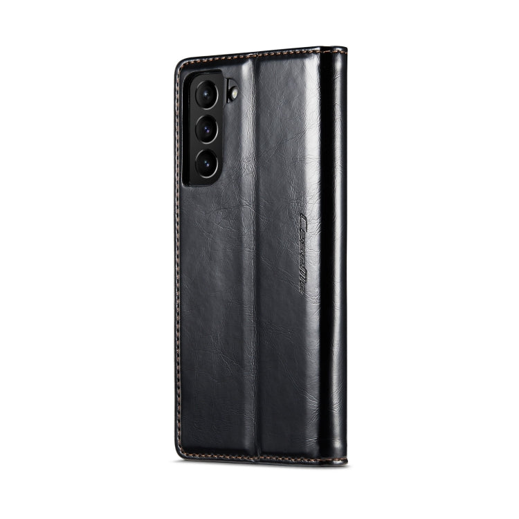 For Samsung Galaxy S21 FE 5G CaseMe 003 Crazy Horse Texture Leather Phone Case(Black) - Galaxy Phone Cases by CaseMe | Online Shopping South Africa | PMC Jewellery | Buy Now Pay Later Mobicred