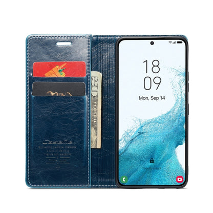 For Samsung Galaxy S22 5G CaseMe 003 Crazy Horse Texture Leather Phone Case(Blue) - Galaxy S22 5G Cases by CaseMe | Online Shopping South Africa | PMC Jewellery | Buy Now Pay Later Mobicred