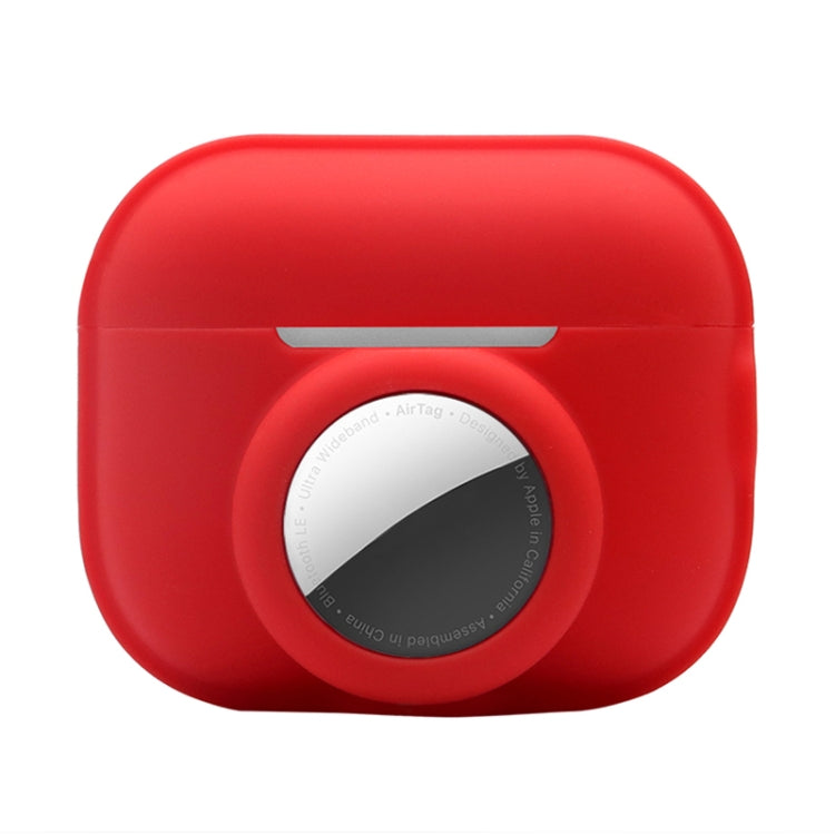 For AirPods Pro 2 / AirTag 2 in 1 Shockproof Full Coverage Silicone Protective Case(Red) - For AirPods Pro 2 by PMC Jewellery | Online Shopping South Africa | PMC Jewellery | Buy Now Pay Later Mobicred