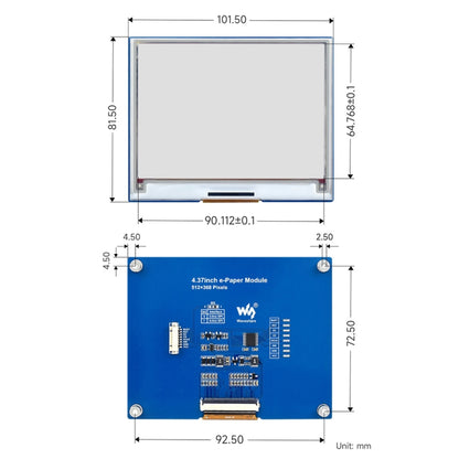 Waveshare 4.37 inch 512×368 E-Paper Module - Mini PC Accessories by WAVESHARE | Online Shopping South Africa | PMC Jewellery | Buy Now Pay Later Mobicred