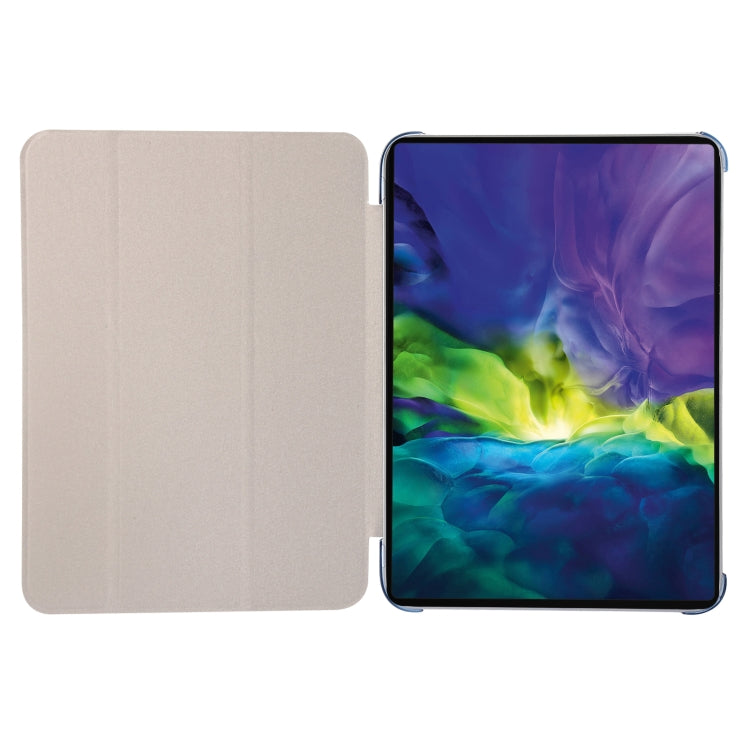 For iPad 10th Gen 10.9 2022 Silk Texture Three-fold Horizontal Flip Leather Tablet Case(Purple) - iPad 10th Gen 10.9 Cases by PMC TechLife | Online Shopping South Africa | PMC TechLife