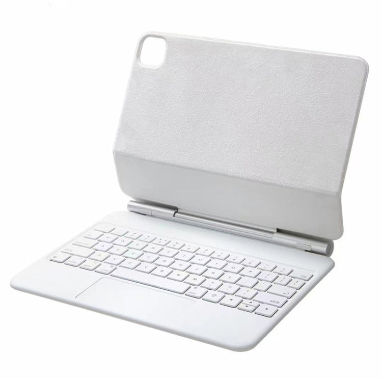 For iPad Pro 12.9 inch 2021/2020/2018 P129 Bluetooth Keyboard Leather Case with Touch Pad(White) - free shipping - PMC TechLife - Order now!