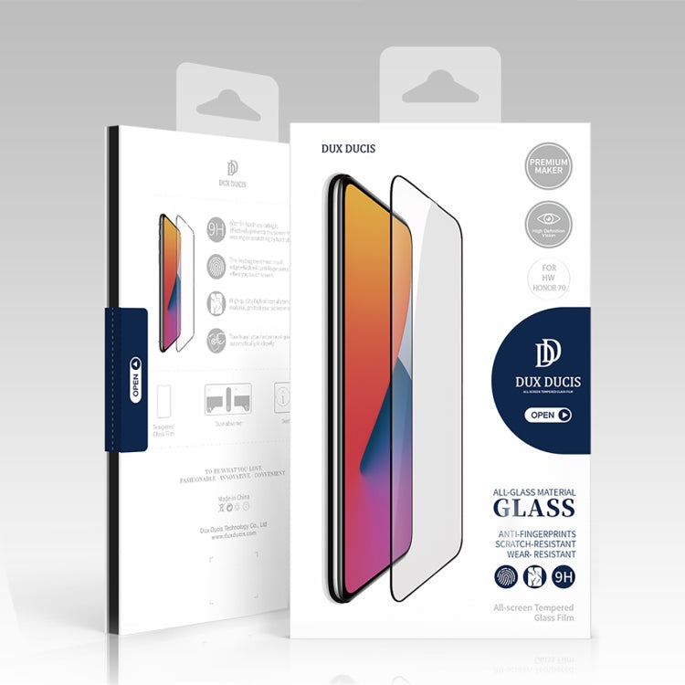 For Honor 70 10pcs DUX DUCIS 0.33mm 9H Medium Alumina Tempered Glass Film - Honor Tempered Glass by DUX DUCIS | Online Shopping South Africa | PMC Jewellery | Buy Now Pay Later Mobicred