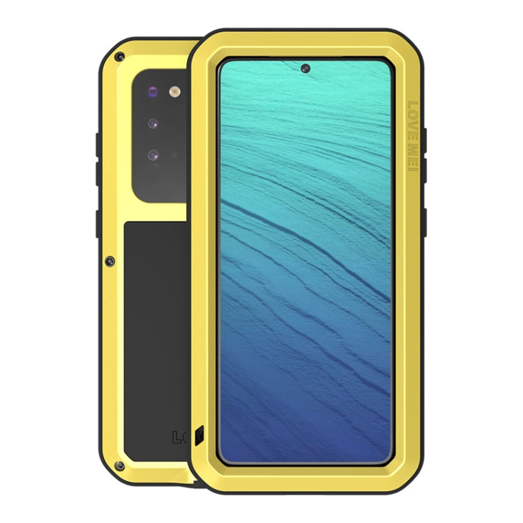 For Galaxy S20 LOVE MEI Metal Shockproof Waterproof Dustproof Protective Case(Yellow) - free shipping - PMC TechLife - Order now!