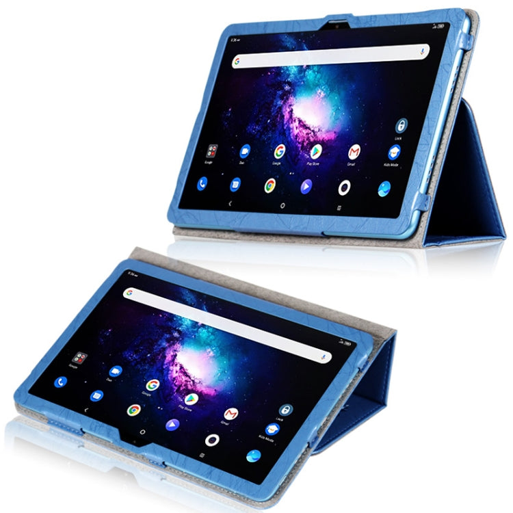 For TCL 10 TabMax 4G Printed Leather Tablet Case with Holder(Blue) - Others by PMC TechLife | Online Shopping South Africa | PMC TechLife | Buy Now Pay Later Mobicred