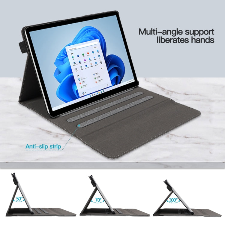 For Microsoft Surface Pro 7 / 6 / 5 / 4 Cloth Texture Stitching Leather Tablet Case(Black) - Others by PMC TechLife | Online Shopping South Africa | PMC TechLife | Buy Now Pay Later Mobicred