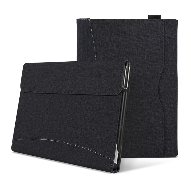 For Microsoft Surface Go 3 / 2 / 1 Cloth Texture Stitching Leather Tablet Case(Black) - Others by PMC TechLife | Online Shopping South Africa | PMC TechLife | Buy Now Pay Later Mobicred