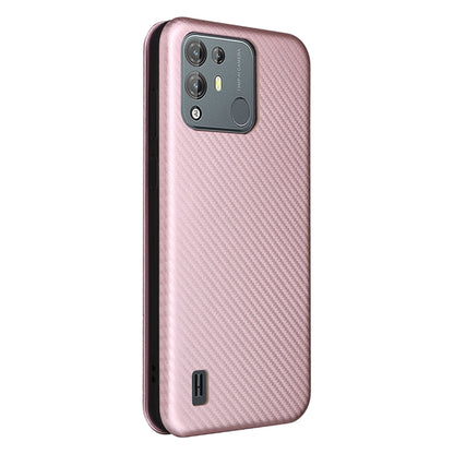 For Blackview A55 Pro Carbon Fiber Texture Horizontal Flip PU Phone Case(Pink) - More Brand by PMC Jewellery | Online Shopping South Africa | PMC Jewellery