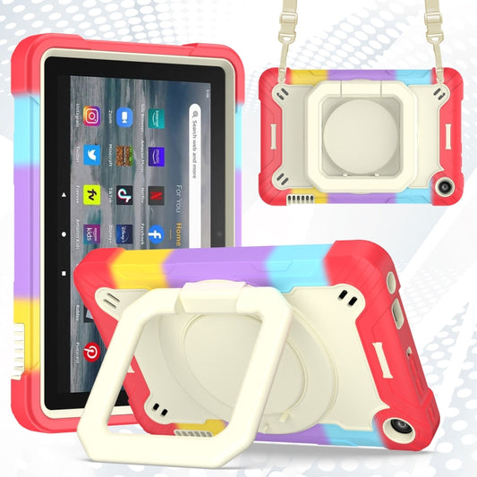 For Amazon Kindle Fire 7 2022 Silicone + PC Bracelet Holder Tablet Case(Bright Red) - Amazon by PMC Jewellery | Online Shopping South Africa | PMC Jewellery | Buy Now Pay Later Mobicred