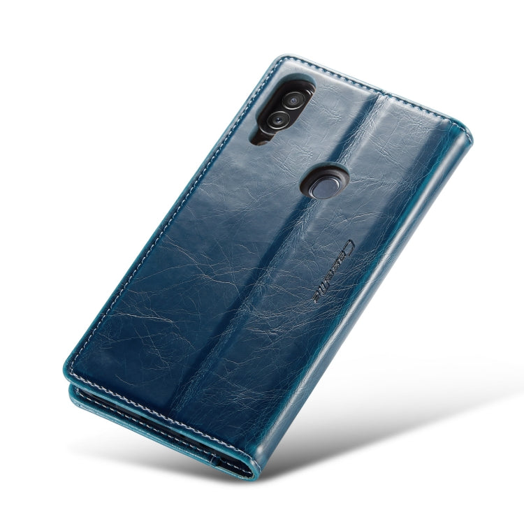 For Samsung Galaxy A20／A30／M10S CaseMe 003 Crazy Horse Texture Leather Phone Case(Blue) - Galaxy Phone Cases by CaseMe | Online Shopping South Africa | PMC Jewellery | Buy Now Pay Later Mobicred