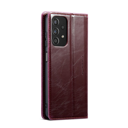 For Samsung Galaxy A32 5G／M32 5G CaseMe 003 Crazy Horse Texture Leather Phone Case(Wine Red) - Galaxy Phone Cases by CaseMe | Online Shopping South Africa | PMC Jewellery | Buy Now Pay Later Mobicred