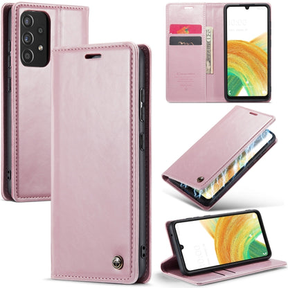 For Samsung Galaxy A33 5G CaseMe 003 Crazy Horse Texture Leather Phone Case(Rose Gold) - Galaxy Phone Cases by CaseMe | Online Shopping South Africa | PMC Jewellery | Buy Now Pay Later Mobicred