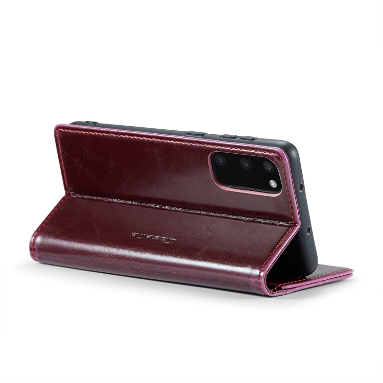 For Samsung Galaxy S20 CaseMe 003 Crazy Horse Texture Leather Phone Case(Wine Red) - Galaxy Phone Cases by CaseMe | Online Shopping South Africa | PMC Jewellery | Buy Now Pay Later Mobicred