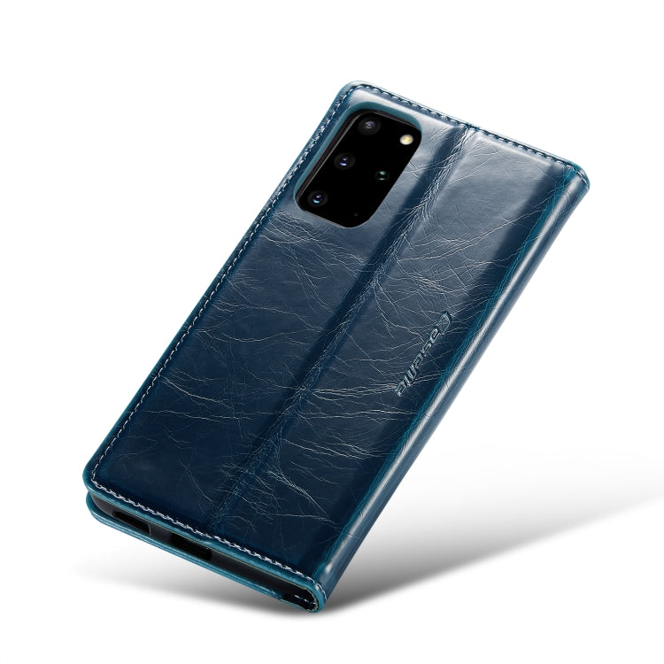 For Samsung Galaxy S20+ CaseMe 003 Crazy Horse Texture Leather Phone Case(Blue) - Galaxy Phone Cases by CaseMe | Online Shopping South Africa | PMC Jewellery | Buy Now Pay Later Mobicred