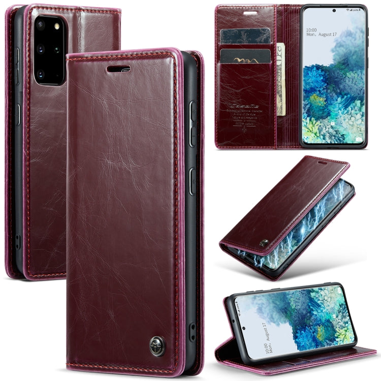 For Samsung Galaxy S20+ CaseMe 003 Crazy Horse Texture Leather Phone Case(Wine Red) - Galaxy Phone Cases by CaseMe | Online Shopping South Africa | PMC Jewellery | Buy Now Pay Later Mobicred